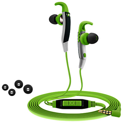 Sennheiser CX686G In-Ear Canal Sports Headphones, Green/Grey